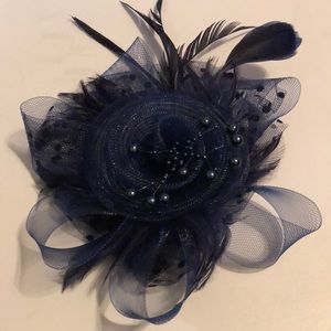 Navy fascinator